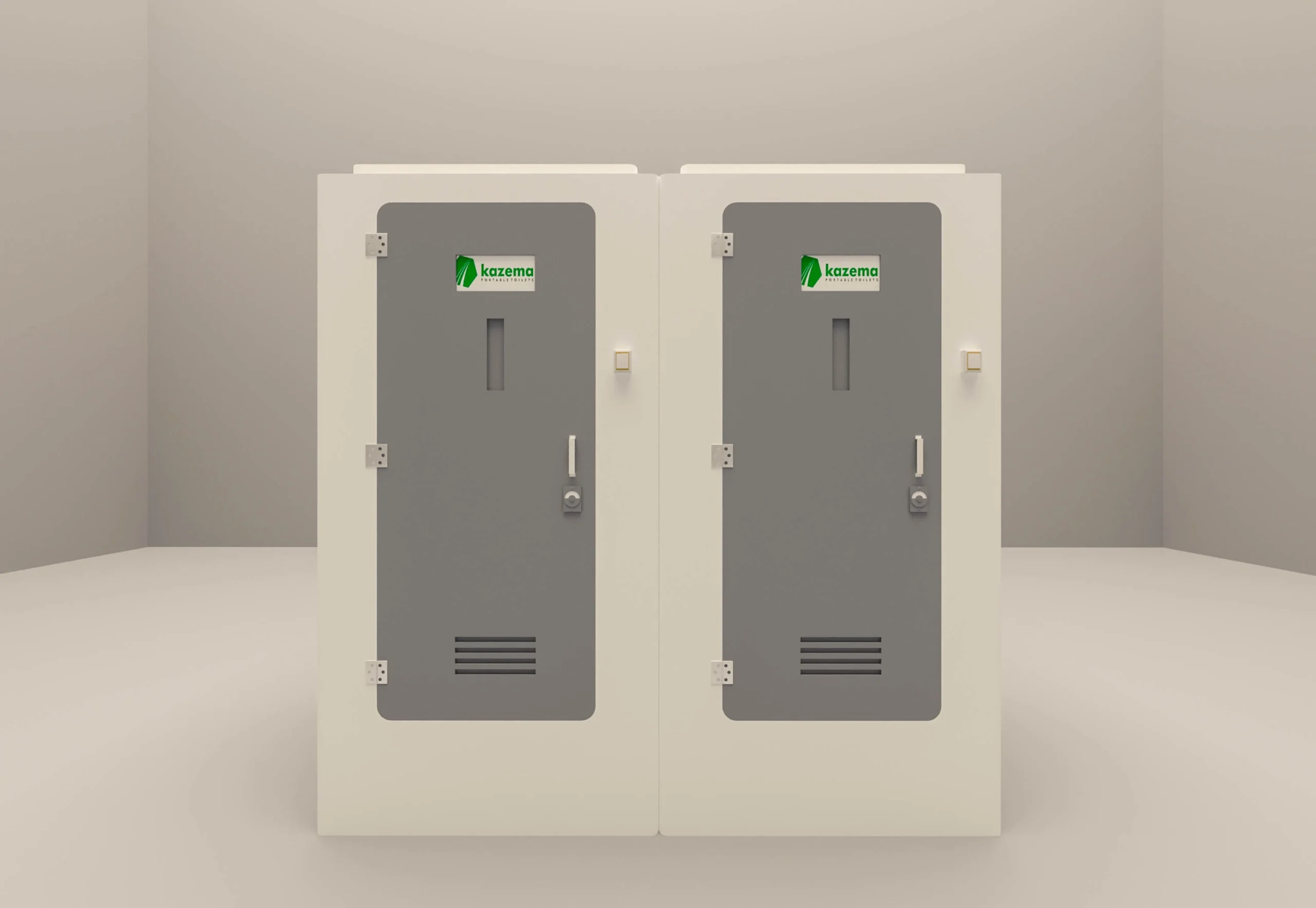 1-GRP portable toilet twin western & Arabic shower without tank view-1